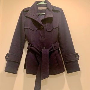 Dark purple pea coat